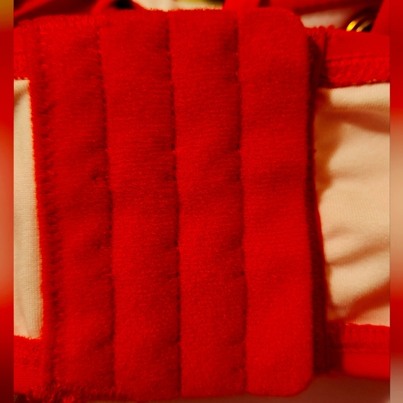 Red Bikini Top w/ Gold/Silver Details - Picture 9 of 13
